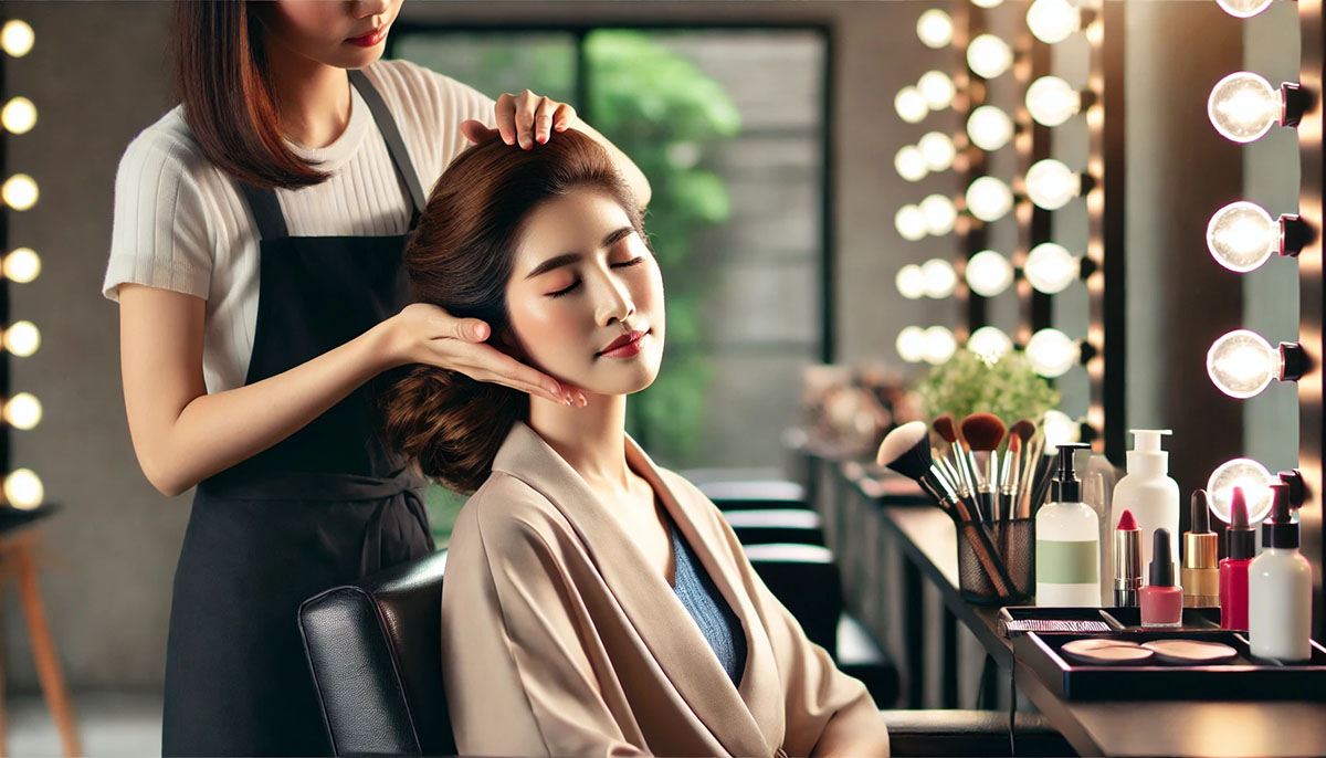 Làm tóc trang điểm