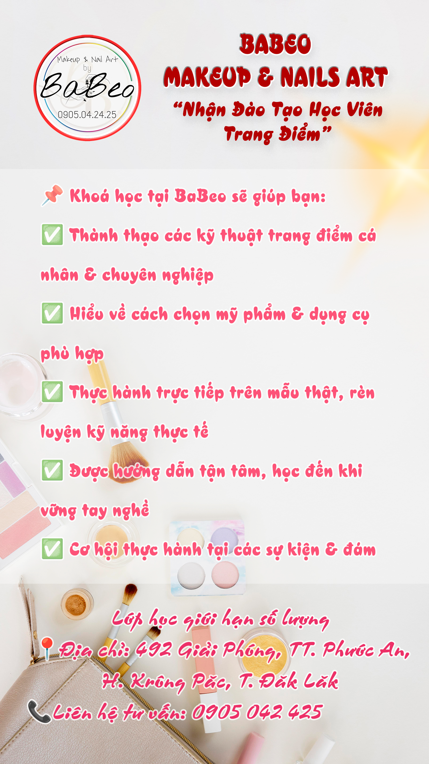 BaBeo nhận học viên makeup