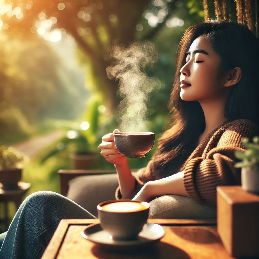 Thưởng thức coffe tại Phước An