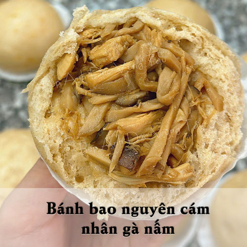 Bánh bao healthy Gà Nấm