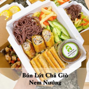 Bún Lứt Chả Giò Nem Nướng