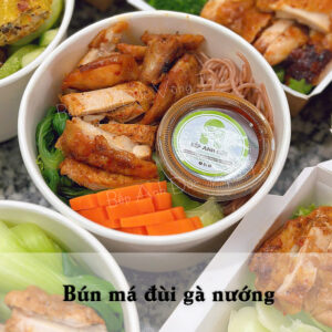 Bún má đùi gà nướng