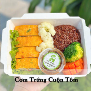 Cơm Trứng Cuộn Tôm