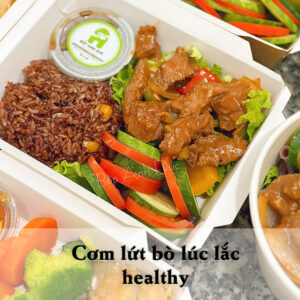 Cơm lứt bò lúc lắc healthy