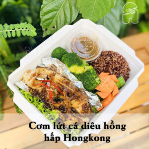 Cơm lứt cá diêu hồng hấp Hongkong