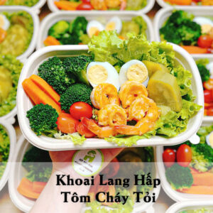 Khoai Lang Hấp – Tôm Cháy Tỏi
