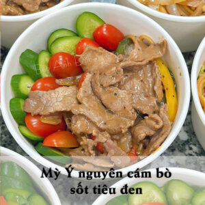 Mỳ Ý nguyên cám bò sốt tiêu đen